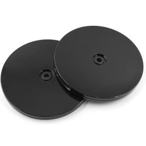 Piutouyar Plastic Turntable Bearings Hardware, 6 Inch / 150mm Plastic Acrylic Black Turntable Organizer for Kitchen Spice Rack Table Cake (2 Pack)