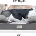 PetFusion Ultimate Dog Bed, Orthopedic Memory Foam, Multiple Sizes and Colors, Medium Firmness Pillow, Waterproof Liner, YKK Zippers, Breathable 35% Cotton Cover