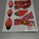 2 x Christmas Bulb Light Window Clings - Winter Car Refrigerator Decorations Stickers for Holiday Xmas Home Kitchen Living Room - Door Window Seasons Decals