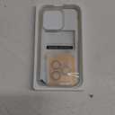 Miracase Glass Series for iPhone 14 Pro Case 6.1 Inch, Full-Body Clear Bumper Case with Built-in 9H Tempered Glass Screen Protector with Camera Lens Protectors, Glitter Clear