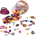 B. toys  Pop Arty! 500 Pieces  Jewlery Making Kit  Creative Pop Snap Bead Set for Kids  DIY Craft Jewelry Making Kit  Necklaces, Rings, Bracelets  4+ Years