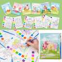 Rotu Easter Basket Stuffers Fillers for Toddlers Easter Gifts for Kids - 30 Pack(240 PCS) Mess-Free Watercolor Coloring Books with Easter Cards, Easter Egg Hunt Classroom Prizes Party Favors (Multicolor)