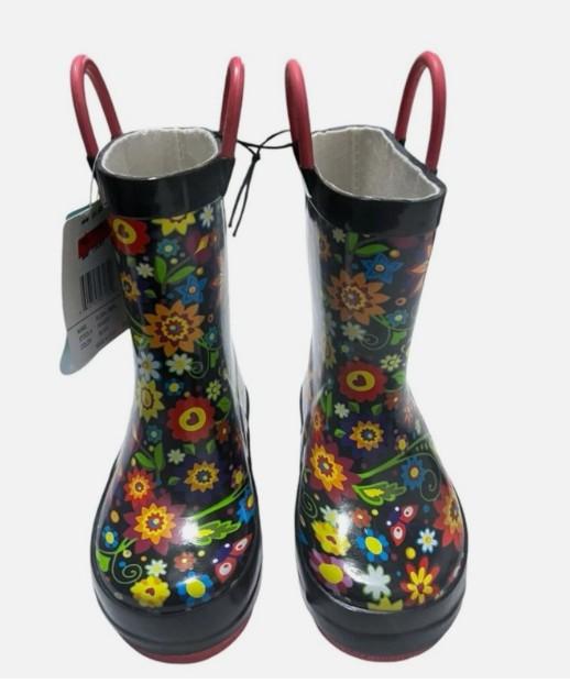 NEW Western Chief Kids Floral Swirl Rain Boot Size little Girl 9