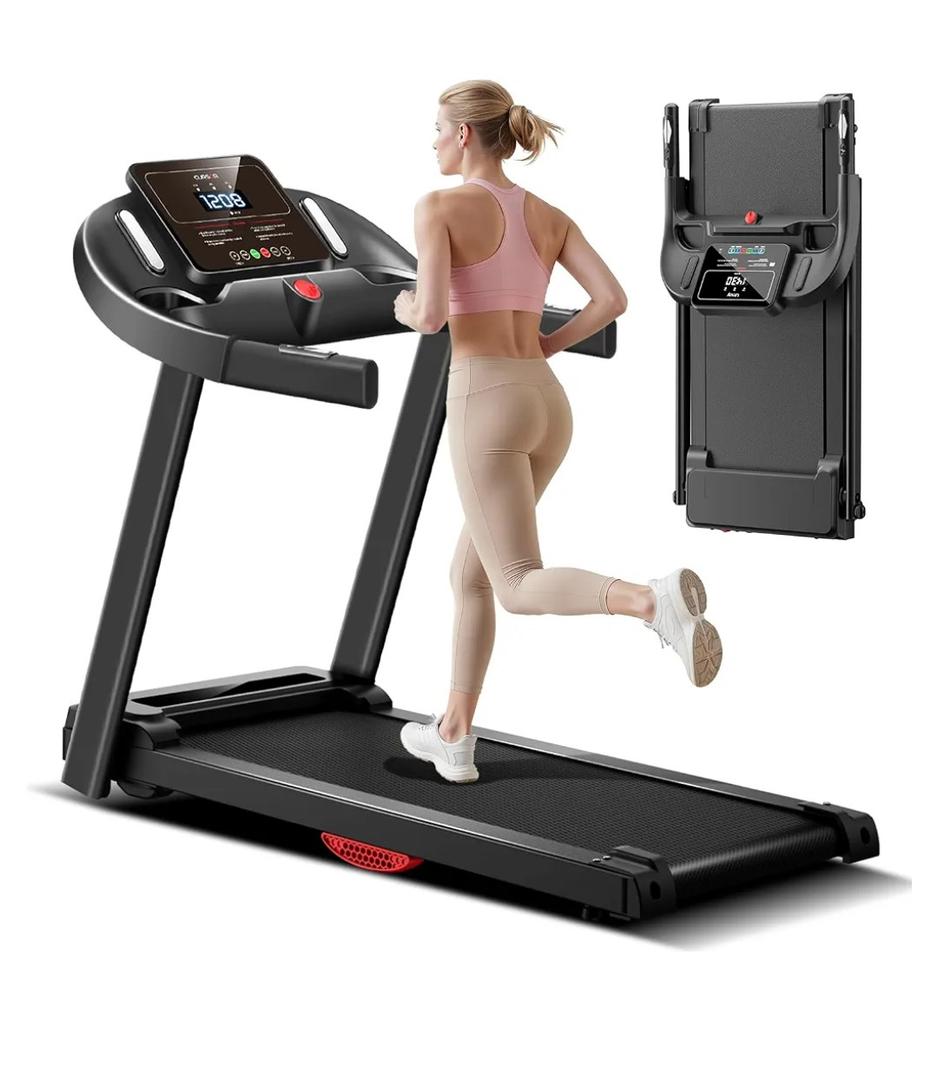 CURSOR FITNESS 16% Incline Treadmills for Home Small with 3 LED Displays
400LBS Capacity Foldable Walking Pad Treadmill with Low Noise 3.0HP Motor, Portable Treadmill 0.6-7.0MPH