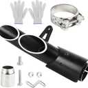 38mm-51mm Motorcycle Exhaust Tips 1.5-2" Motorcycle Muffer Grom Exhaust for Kawasaki Z650 ZX6R Honda CBR 500 300R Yamaha FZ1 250 300 Moto Dirt Bike Silencer Kit