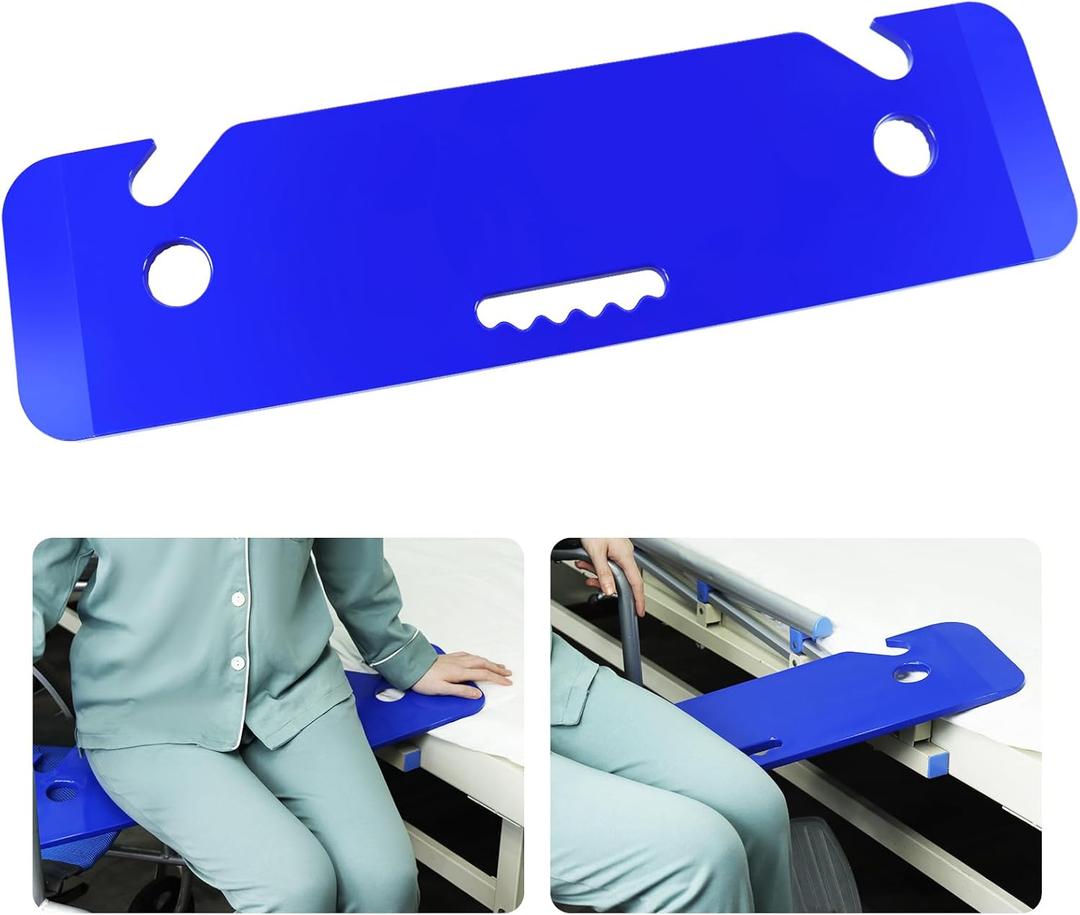 YHK Transfer Board and Slide Board, Plastic Slide Board for Transferring, Slide Assist Device for Seniors Transfer to Wheelchair, Bed, Toilet, Car, 30"*7.9"*0.55", Hold up to 440 lbs, Blue (Straight)
