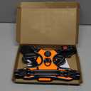 PHOEPET Reflective Dog Harness Large Breed Adjustable No Pull Vest with with Handle 2 Metal Rings 3 Buckles [Easy to Put on & Take Off](L, Orange)