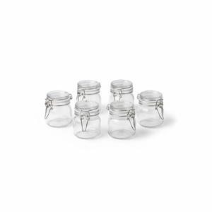 GLASS JAR WITH GLASS LID 3 Pack
