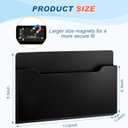 Feifeiya Magnetic Pocket File Holder Large File Folder Organizer Paper Mail Letters Holder Wall Hanging Office Supplies for Refrigerator Whiteboard Cabinets(13.8 x 8.3 Inch,Horizontal,Black)