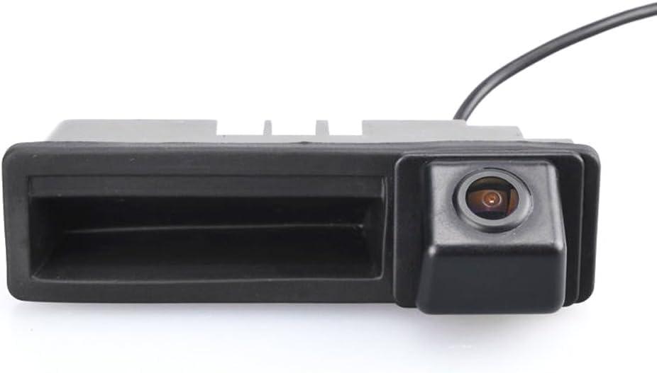 Vehicle Camera Integrated into Case Handle Rear View Camera Trunk Handle Backup Camera Replacement for Audi A6L/Q7/A3 8P 8V /A4 B6 B7/A6L/8E /S5 (No.01678=110x30 mm)