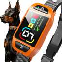 Bark Collar AI Dual-Detection, Instant Quiet Anti Bark Device 4 Training Modes, 30-Day Battery, One-Click Peace, 9 Sensitivity Automatic Dog Bark Collar for Dogs, Orange