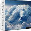 Winter Bear Puzzles for Adults 1000 Pieces, Art Animal White Snow Landscape Jigsaw Puzzles, Difficult Challenging Nature Scenic Puzzle