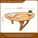 Modern Solid Wood Coffee Table, Unique Triangle Center Table for Living Room,35.4" x 22.8" x 16.5" Natural, Medium 35.4 * 22.8 * 16.5 in