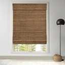 LazBlinds Cordless Bamboo Roman Shades, 34.5x64, Highfield Teak