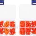 STOBOK 320 Pcs Mini Snowman Carrot Nose DIY Snowman Nose Ornament Accessories Orange Plastic Nose Stick for Snowman Making Miniature Carrot Nose Craft Model