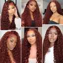 Copper Brown Bundles Human Hair Auburn Deep Wave Bundles Huxowax Virgin Soft and Silky Remy Hair single bundle 22 Inch Double Weft Color 33 Deep Wave Bundle 50g