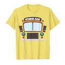 School Bus Costume Shirt Boys Girls Halloween Bus Driver Boy T-Shirt, Lemon Yellow, Size 3T