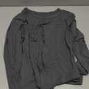 Womens Long Sleeve Shirts Basic Tees Y2k Slim Fit T Shirt Crew Neck Trendy Crop Top Casual (Large, 03#deep Grey)