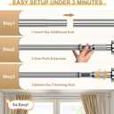 Silver Tension Curtain Rod 41-100In,Outdoor Curtain Rod | No Drilling for Window or Bathroom Patio, Heavy Duty Shower Curtain Rod,Rod Diameter 1.26In-One-bond stretching