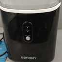 EUHOMY Nugget Ice Maker Countertop with Handle, Ready in 6 Mins, 34lbs Per Day, Removable Top Cover, Auto-Cleaning, Portable Sonic Ice Maker with Basket and Scoop, for Home/Party/RV/Camping (Black)