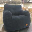 Cvortll Bean Bag Chair with Filler, Bean Bag Sofa with Tufted Soft Stuffed Filling, Fluffy and Lazy Sofa, Comfy Cozy BeanBag Chairs with Memory Foam for Dorm, Apartment, Living Room (Blue)