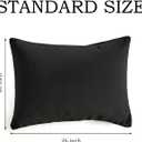 Q&J Fabric Co. Set of 2 Brushed Microfiber Pillowcases 20x26 inch Black | 100% Polyester, Standard Size Envelope Pillow Covers, Bedding Pillow Cases, Wrinkle-Free, Fade-Resistant, Envelope Closure