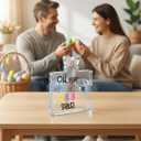 HTBIG Funny Easter Decorations Oh For Peeps Decor Acrylic Bunny Sign, Cute Spring Holiday Tabletop Ornament, Gift for Easter Home Party Decor