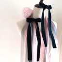 15 Yards Velvet Ribbon Spool, for Wedding, Gift Wrapping, Hair Bows, Home Decorating (1in, Black)