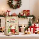 2 x Christmas Hot Chocolate Bar Sign, Hot Cocoa Bar Accessories, 8 x 11 Inch Vintage Gingerbread Cookies Wood Plaque for Table or Wall Hanging, Christmas Coffee Station Decor for Home Kitchen