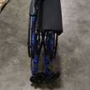 Drive Medical Blue Streak Lightweight Foldable Wheelchair - Enhanced Mobility Support - Durable Construction - Padded Comfort - Swing-Away Leg Rests - Desk Arms - Blue/Black - 20 Inch Seat