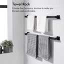 BANOLUX Towel Rack, 32-Inch Single Towel Bars for Bathroom, Towel Racks for Bathroom Wall Mounted SUS304 Stainless Steel Hand Towel Holder Heavy Duty, Matte Black Towel Bar 2 Pack, A7-TB-MB-32IN-2PACK