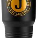 Onebttl Monogrammed Stainless Steel Travel Tumbler, 30 oz, J