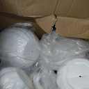 Tujoe 6 Pcs Halloween Pumpkin Lantern Set Light up LED,White