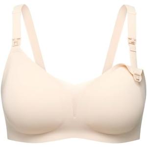 Momcozy Nursing Bras for Breastfeeding, FB051 Mesh Support Maternity Bra Pregnancy Padded Wireless Breathable Bralette, Small