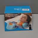 RINGCO Neck Massager Pillow with 3 Level Heating & Vibration Adjustable, Heated Neck Stretcher with 6 Modes, Rechargeable Cervical Traction Device for Pain Relief & Muscle Relaxation (Light Blue)