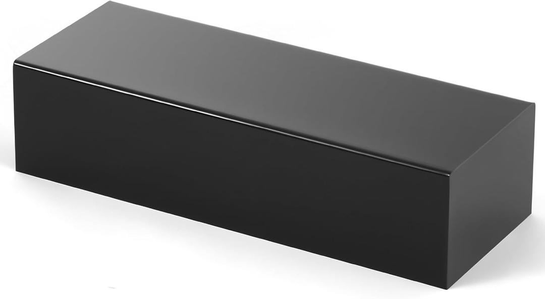 Chunful Black Acrylic Display Box Riser Trophy Base Acrylic Pedestal Stand Block Versatile Trophy Diorama Base and Storage for Photography Props Home Office Decor Showing(16" L X 6" W X 4" H)