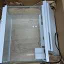 Fish Tank 2.4 Gallon Aquarium Kit with Humidifier 7-Color Auto-Looping 3 in 1 Quiet Pump with Filteration & Oxygenation & Circulation, Temperature Display, HD Glass (White)