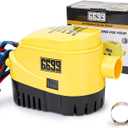 Automatic Boat Bilge Water Pump 12v 1500GPH Auto with Float Switch Submersible Boat Bilge Pump for Boat Yacht Recreational Vehicle BGP 1500