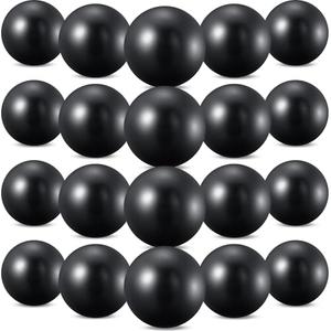 Sotiff 20 Pcs 9 Inch Pilates Ball Bulk Exercise Pilates Ball Mini Yoga Balls Therapy Core for Stability Barre Training Stretching Physical Posture Training Gym Workout with Inflation Tube(Black)