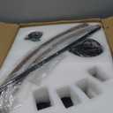 38.2'' Large Farmhouse Wagon Wheel Chandelier for Living Room, 8-Light Rustic Round Metal Light Fixtures for Dining Room Entryway Kitchen Island, Vintage Rust and Black Finishes