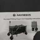 300L Collapsible Wagons Cart with Wheels Foldable, 440lbs Heavy Duty Folding Wagon, Upgraded Effortless Elegance, Foldable Wagon for Sports Beach Grocery Camping, Black & Gray