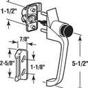 Prime-Line K 5082 Black Push Button Latch with 1-1/2 In. Hole Center (1 Set)