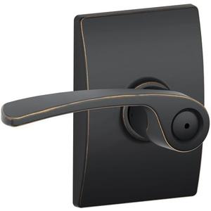 SCHLAGE F40MER716CEN Century Collection Merano Privacy Lever, Aged Bronze