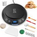 Sourdough Starter Warmer Set Precise 1F Thermostat (70-120F), 24H Timer, Smart Memory Warming On/Off - Fits Jars Up to 40oz, Sourdough Kit for Home Baking (Black)