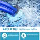 Portable Ice Therapy Machine for Post-Operative Recovery, Sports Injuries, Knee Pain, Sprains, Swelling,Full Knee Brace with Silent Pump, Timer Remote Control Cold Therapy Device, Blue