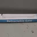 Retractable Baby Gate for Stairs, Dog Gate Indoor 55" Wide × 34" Tall Gray.