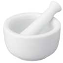 HIC Kitchen Small Mortar and Pestle Set, Fine Porcelain, 2.75-Inch, Spice Herb Grinder, Pill Crusher, Nut Butter Maker
