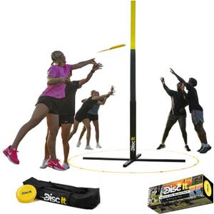 Indoor & Outdoor Team Game Original Flying Disc Toss Sport - Fun For Events & Gatherings - Play At The Beach, Backyard, Park, Tailgates - Quick Easy 3 Minute Setup For All Ages