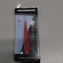 Tweezerman Stainless Steel Point Tweezer - Eyebrow Precision Tweezers, Facial and Ingrown Hair Removal (Signature Red)