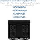 Stove Cover For GE 30 Inch Gas Range Stove Model GGF600AVBB GGF600AVWW GGF600AVSS GGF600AVES, 0.5MM Reusable Stove Burner Splatter Spill Guard For GE Stove Top Protector Liner